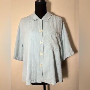 Tommy Bahama Baby Blue Herringbone Shirt